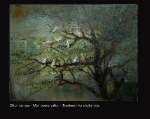 Oil on canvas - After conservation - Treatment for chalkyness